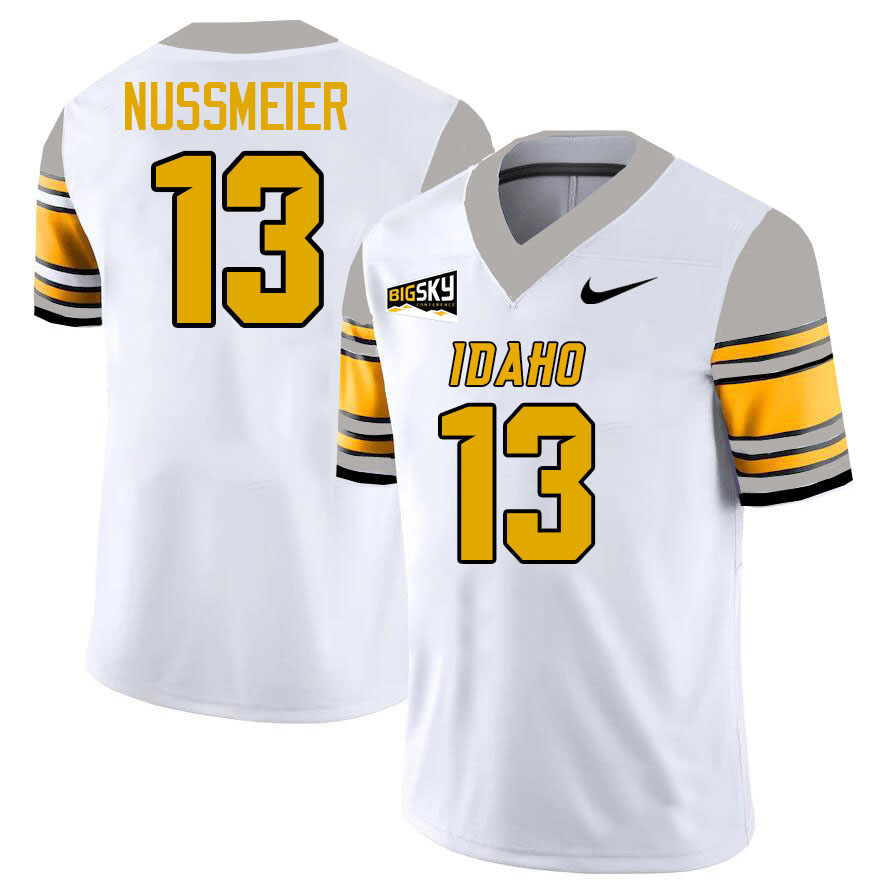 Idaho Vandals #13 Doug Nussmeier College Football Jerseys,Uniforms Stitched-White